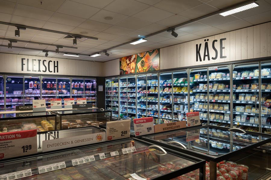 Milchprodukte im Supermarkt